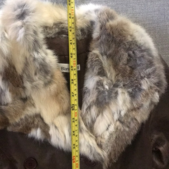 Genuine patchwork leather & rabbit-fur jacket - Picture 7 of 8